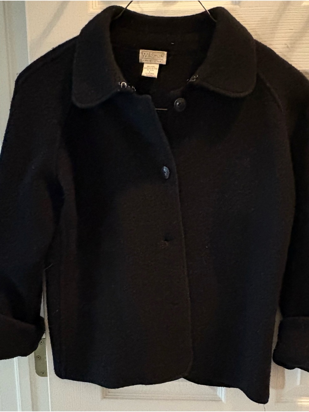 Wilson Black Wool-Blend Women's Short Coat
